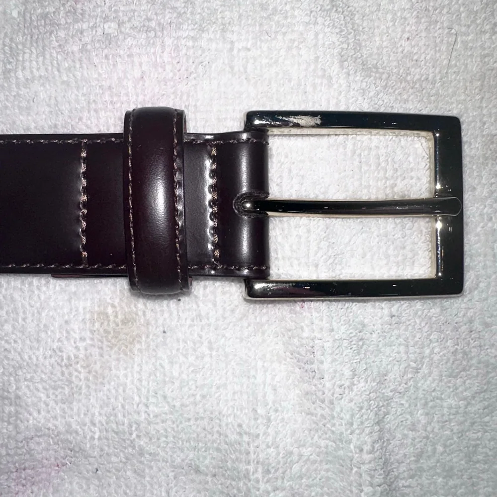 NWOT Men’s Size 42 Brooks Brothers Genuine Leather Dress Belt Dark Brown #W1114